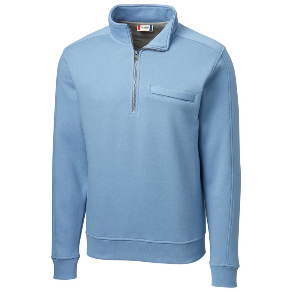 Men's Light Blue Cadiz Half‎ Zip Sweater